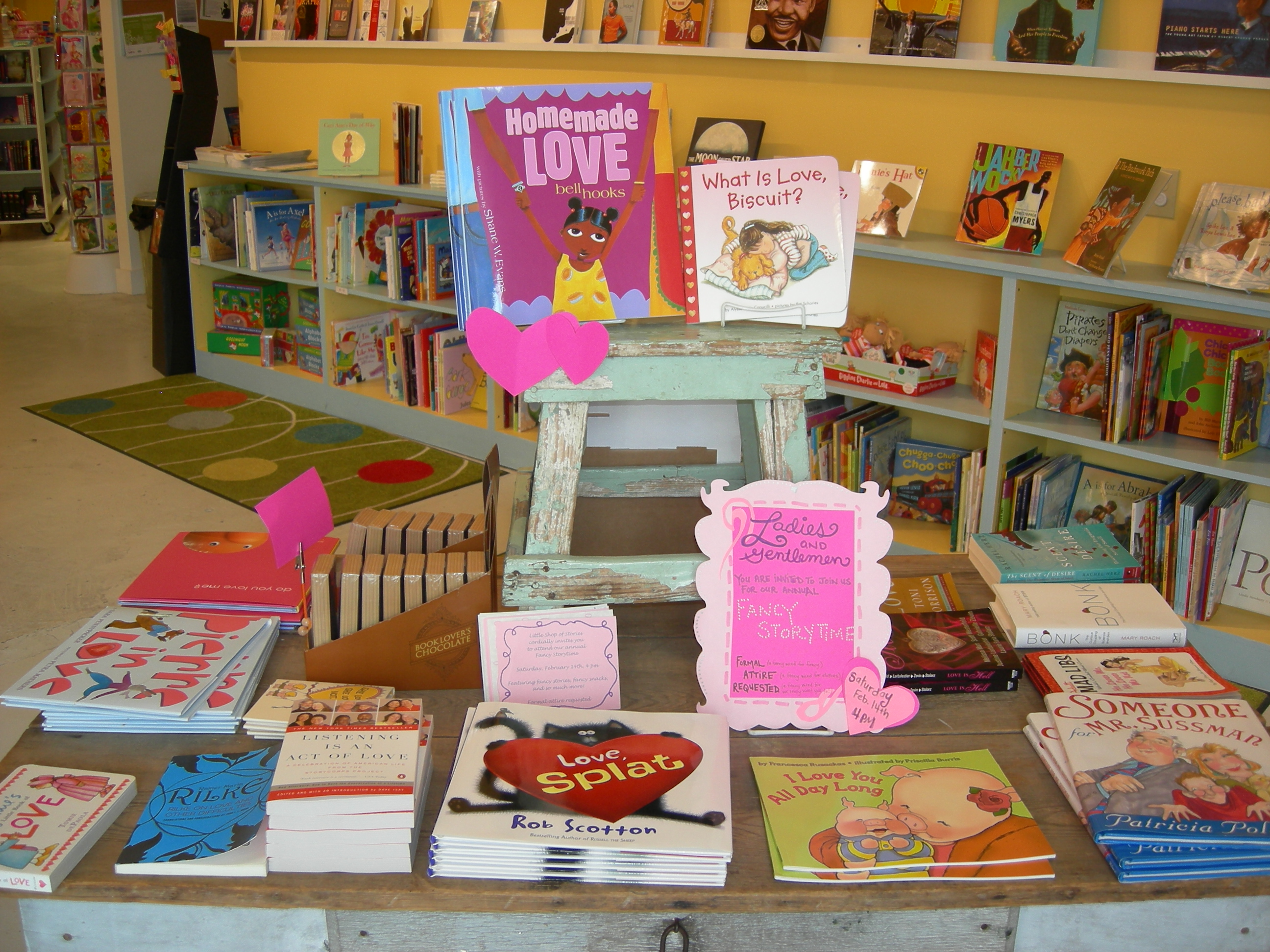 Little Shop of Stories had a good selection of Valentine-themed books for the child in all of us!