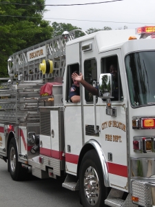 Firefighters Provide An Escort